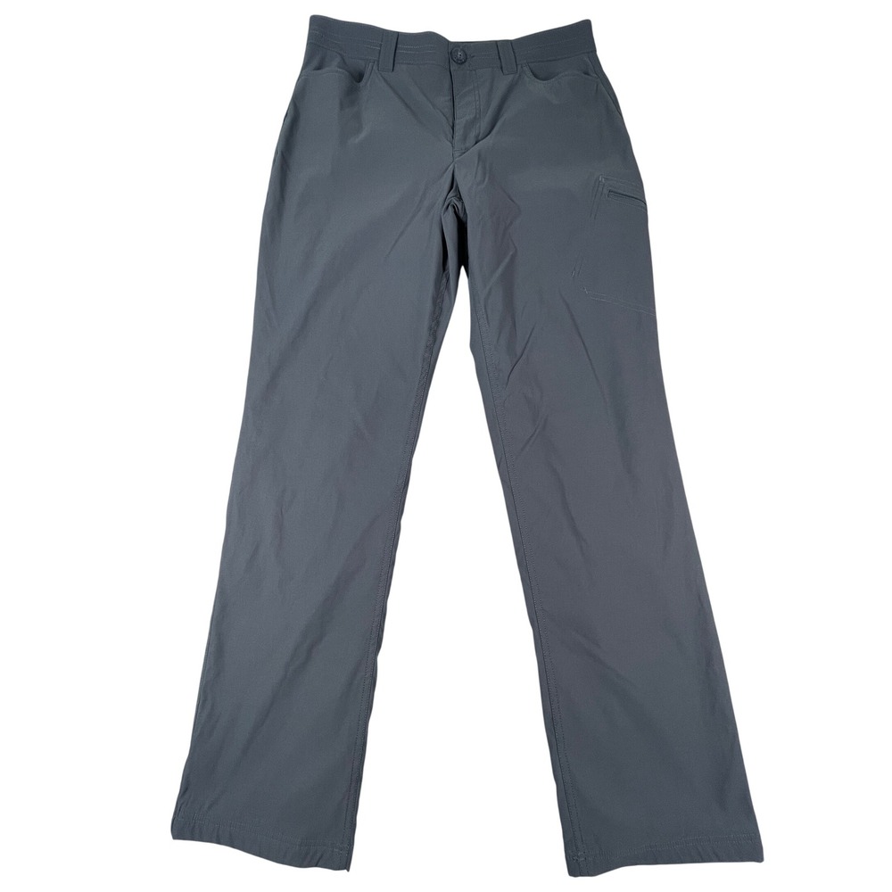 Eddie Bauer Pants Women 10 Gray Outdoor Straight Leg Fleece Lined Cargo Pocket